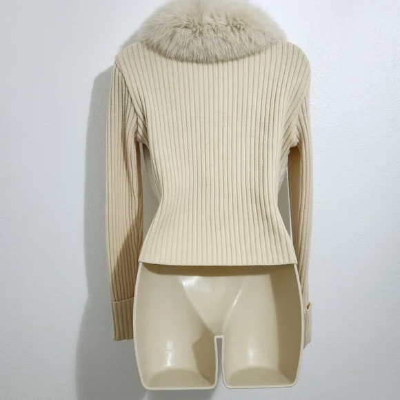 FOX FUR Lamb Skin LEATHER WOOL SNOWBUNNY Ski Jacket - Picture 10 of 14